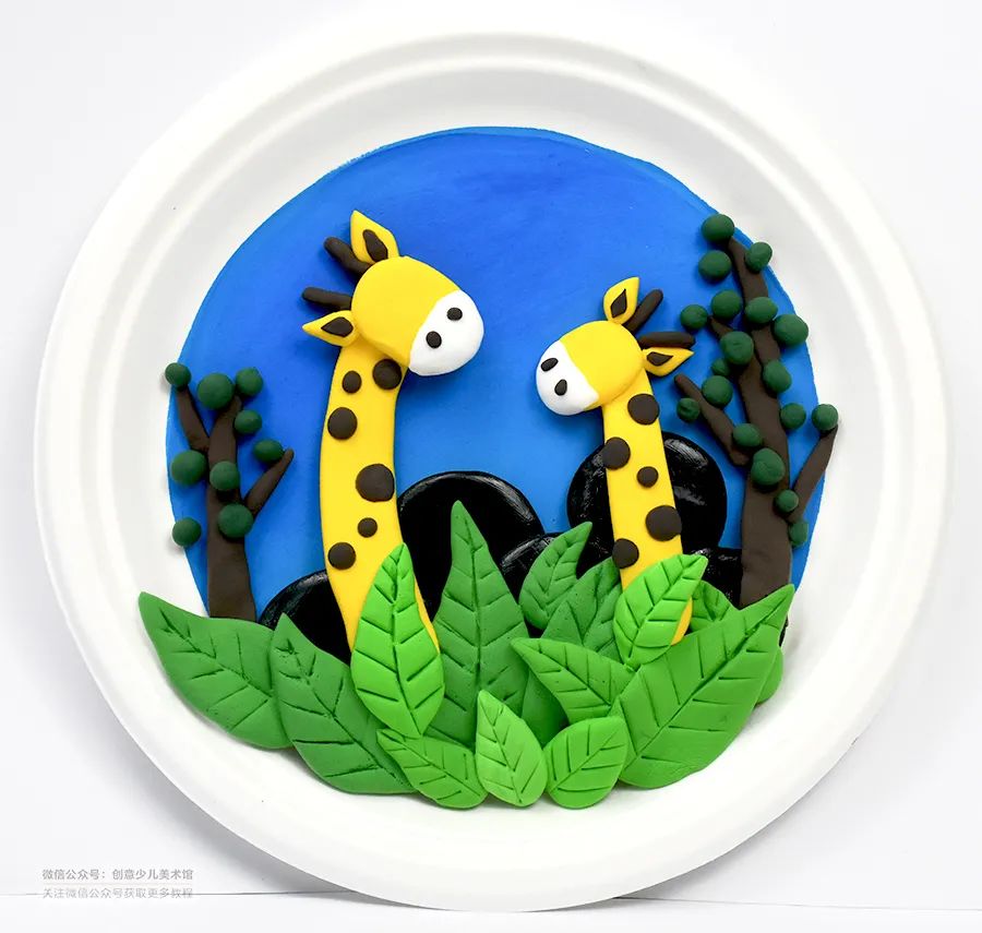 儿童画教程|轻黏土手工创意课程《我的"高个子朋友"》