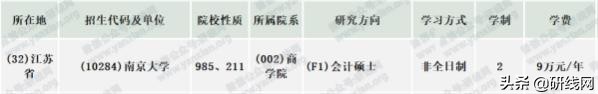 MPAcc择校 | 南京大学、东南大学招生、录取、学制学费等情况分析