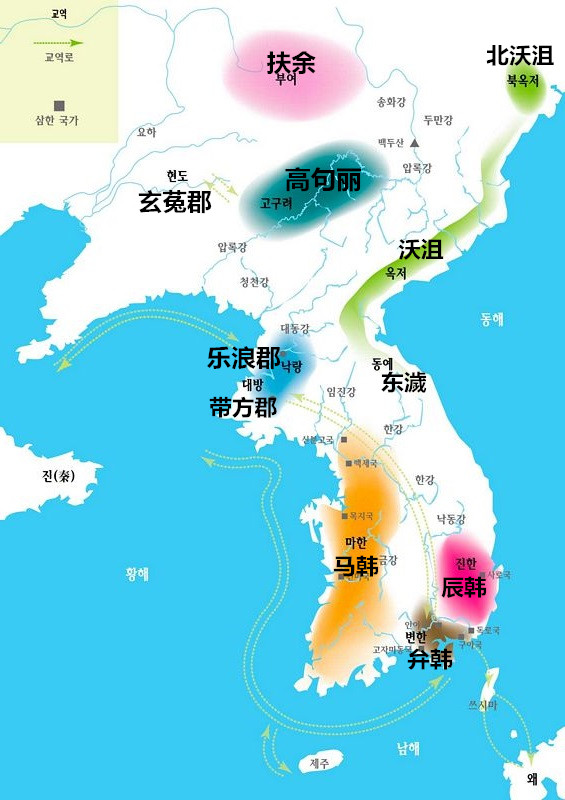韩国历史朝代顺序表图（真实的韩国历史地图）-第3张图片