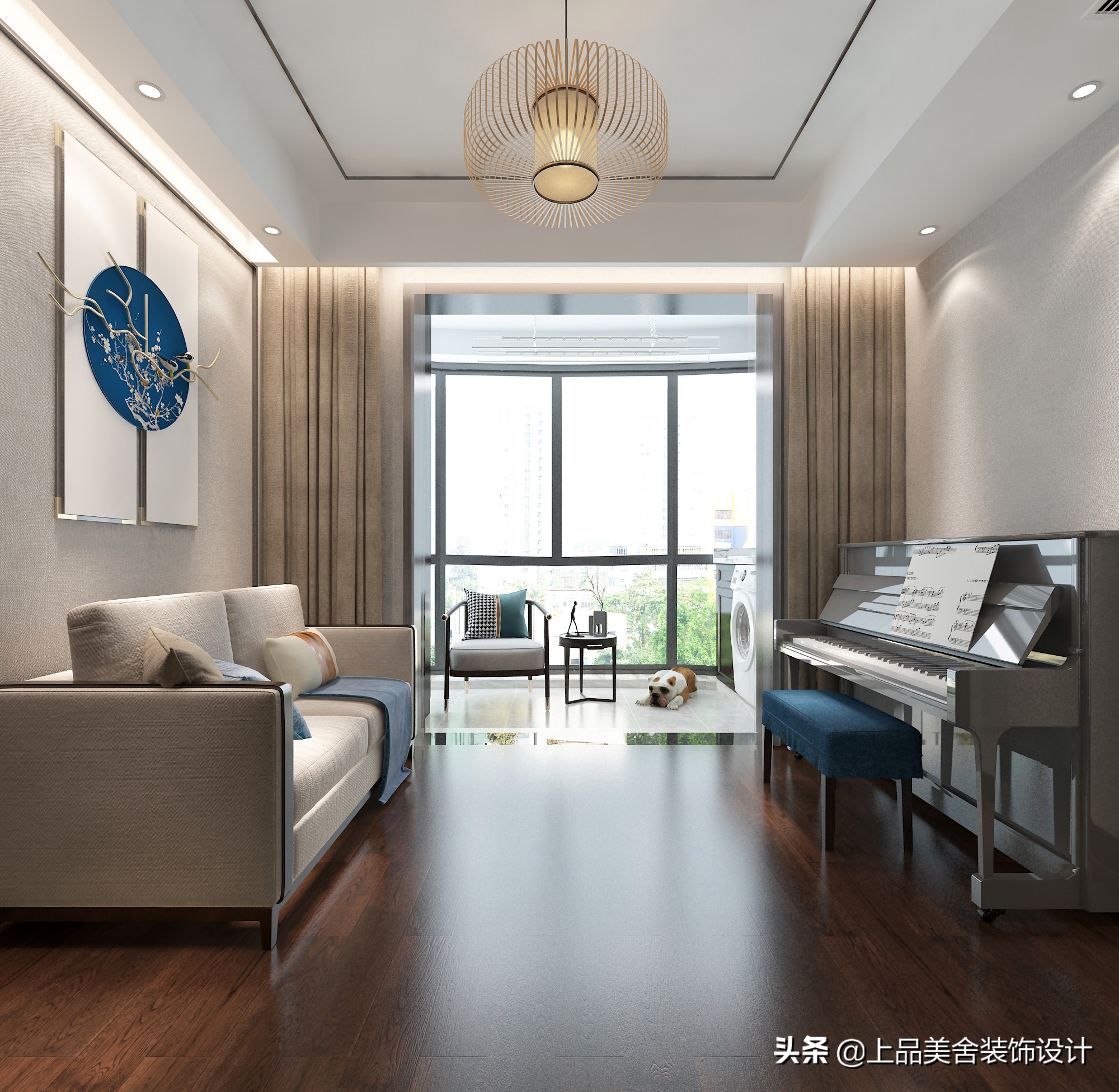 126㎡三房装中式，黑胡桃显中式清雅之美，仅玄关鞋柜就超实用