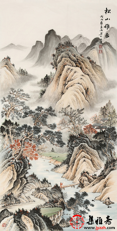 家居玄关装饰挂画？国画山水美景秀雅别致