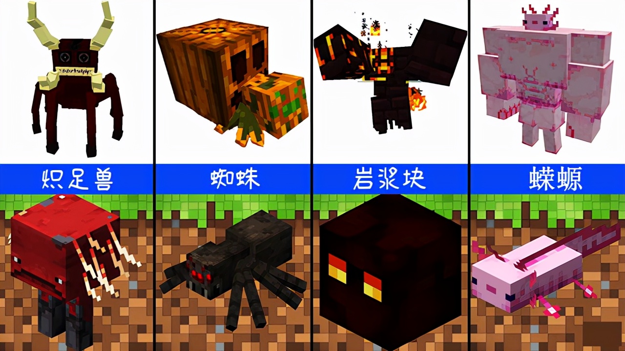 我的世界：玩家设计24种生物“丑化”后的样子，游戏画风突变
