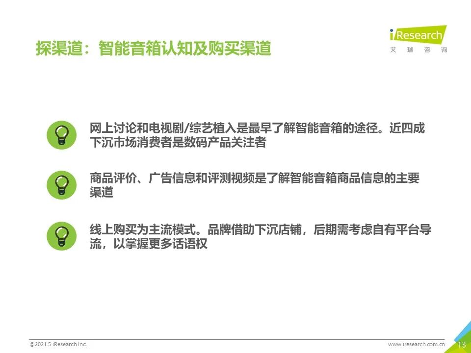 2021年“下沉”市场专题研究报告—智能音箱篇