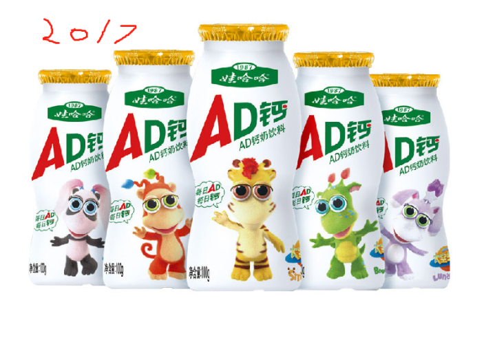 娃哈哈ad钙奶换包装了,不同年代的娃哈哈包装,你喝的是哪种?