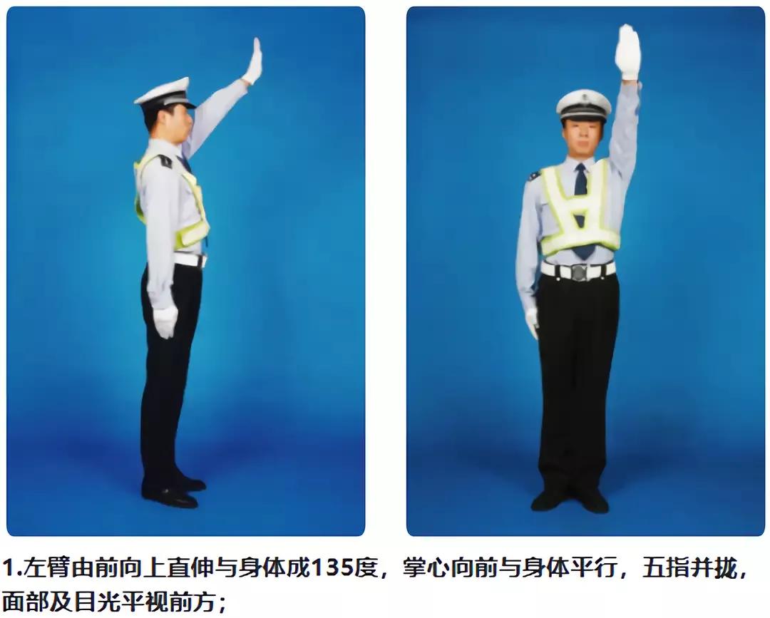 最全的交通指揮手勢