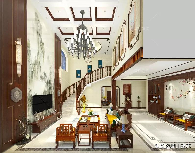 4套复式带旋转楼梯别墅，室内装饰怎么做？何不参考这个效果图