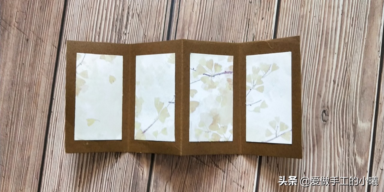 卡纸加彩纸，只需3步，教你做出简单别致的屏风书签