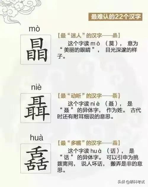 极罕见的生僻字有哪些(最难认汉字、生僻字和常说又不会写的汉字大全，收藏涨知识)