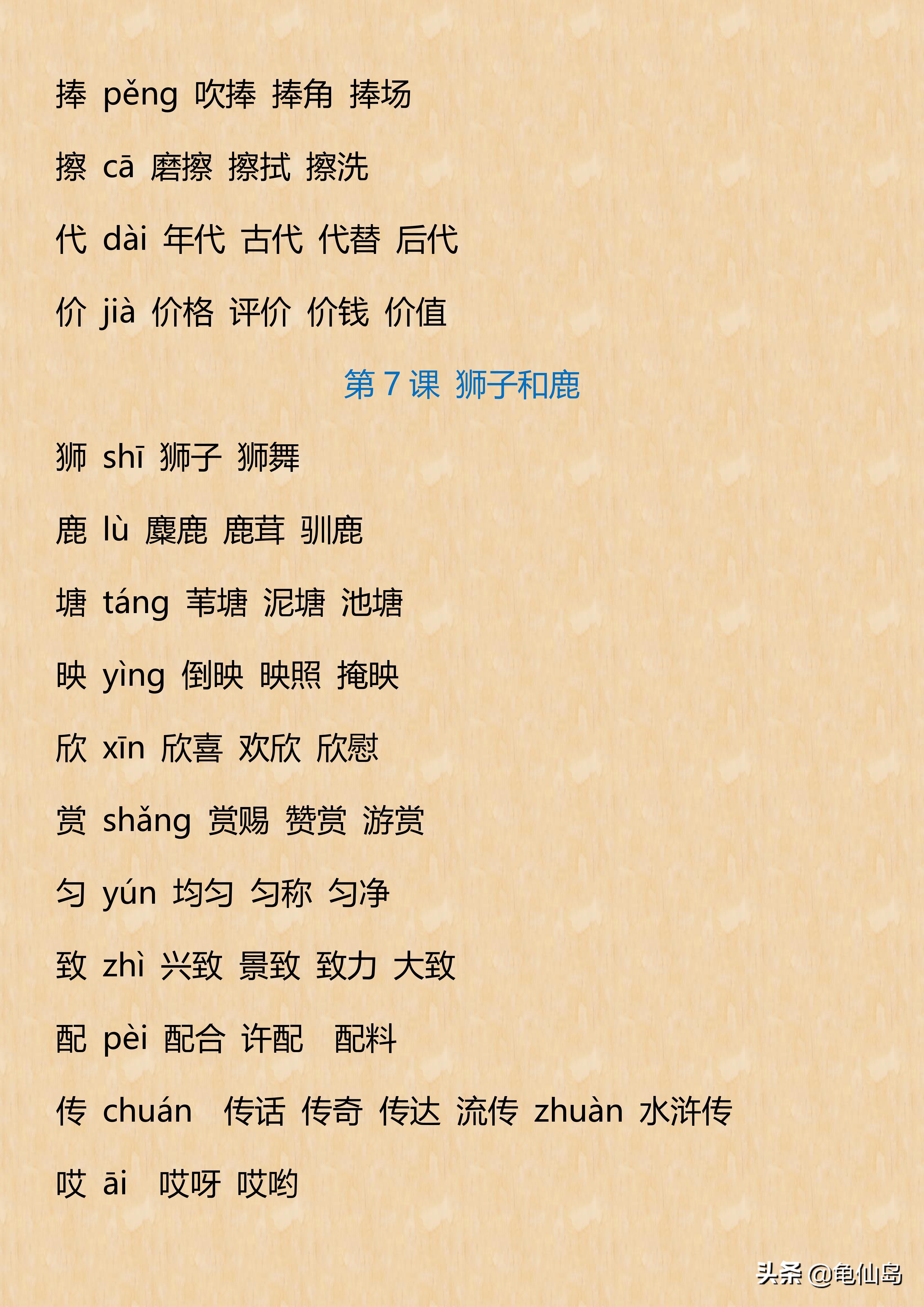 而且每個字都有多個組詞,對於多音字也給出了不同的讀音和組詞,可以說