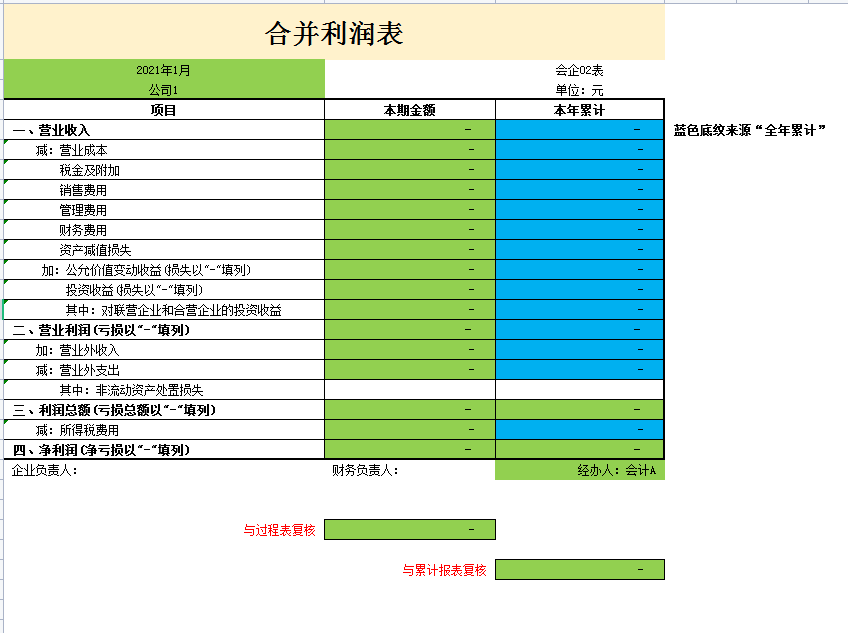 全自动Excel合并报表编制系统，附编制步骤及抵消分录，直接套用