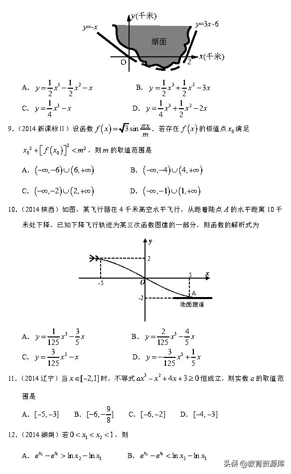 高考数学：2010—2018真题汇编，专题三，导数及其应用