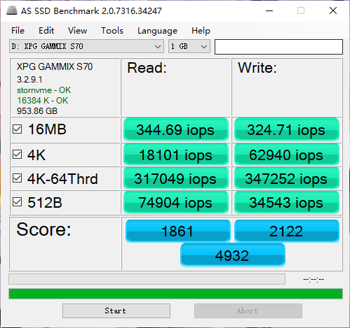 XPG S70 1TB PCIe 4.0 SSD评测：这才是性能猛兽