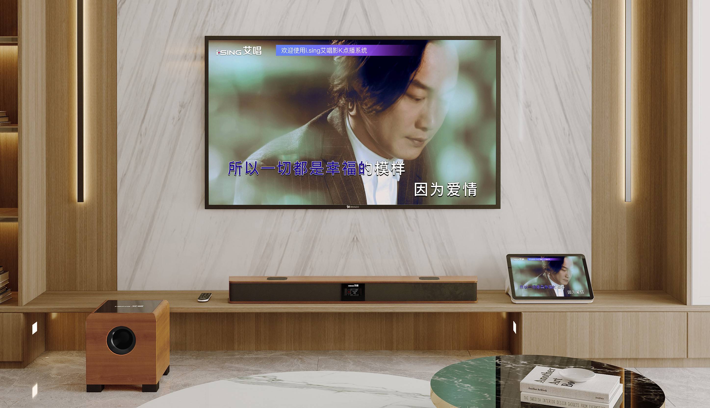 我们在打造一套完整的家庭ktv时,会用到麦克风,音箱,功放,触摸屏,点歌