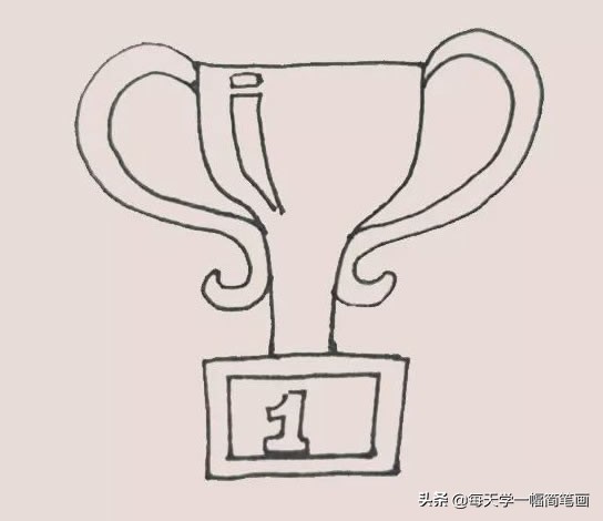 足球世界杯冠军奖杯怎么画(每天学一幅简笔画--奖杯简笔画/画法/步骤