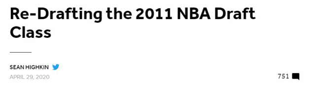 为什么11年nba新秀一阵(美媒重排11年NBA选秀顺位！欧文不再是状元，小托马斯进入乐透区)