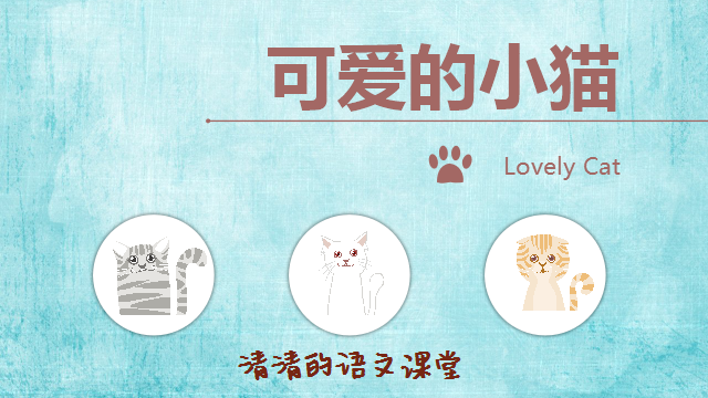 「清清的习作课」习作指导——《可爱的小猫》