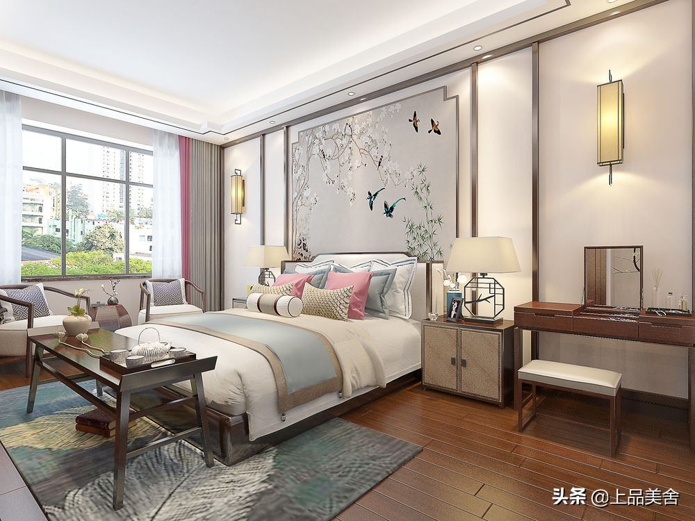 310平米新中式风格，全屋用“中国红”做主色调，文化感很强