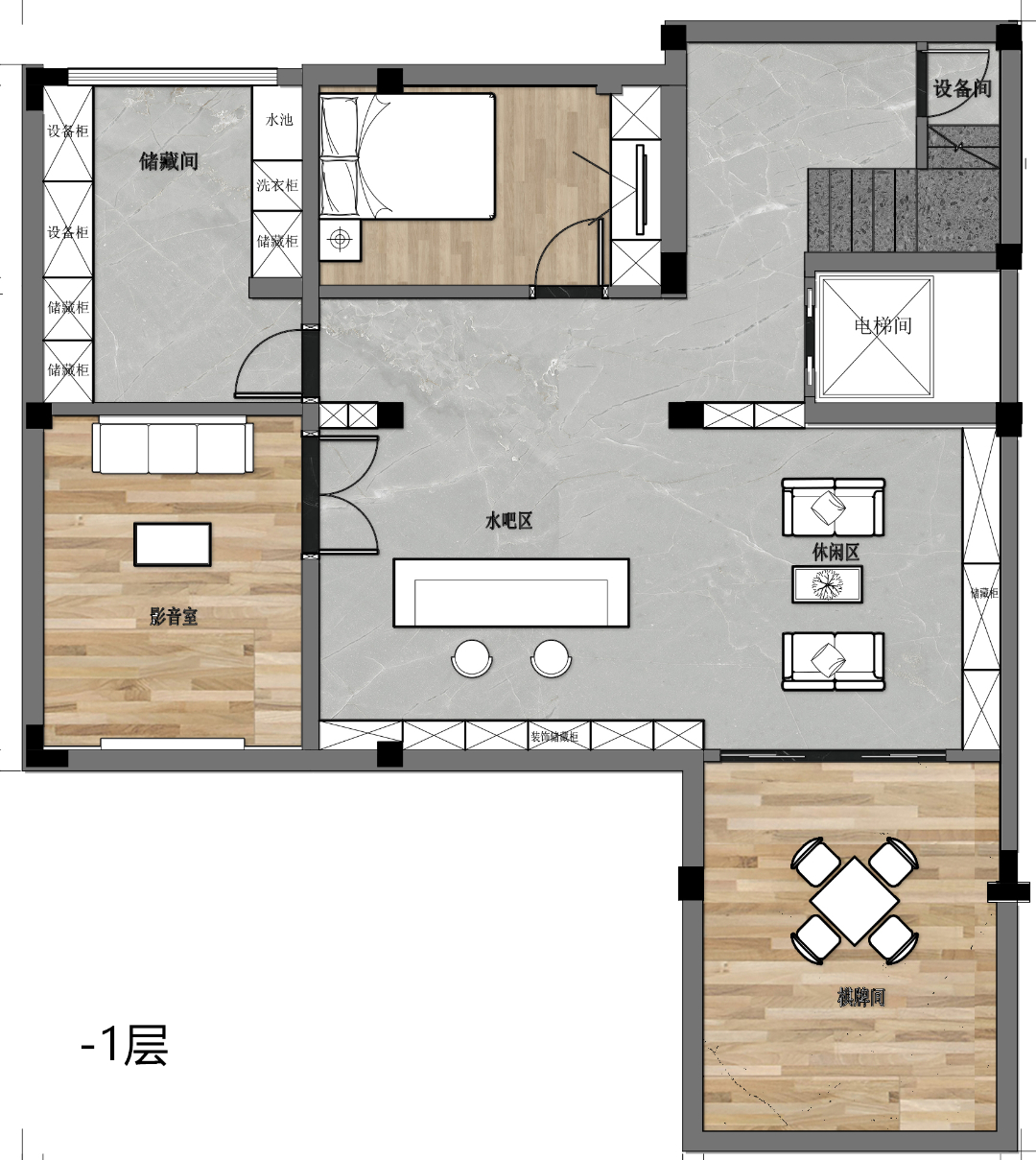 500m²现代简约 | 流淌在家中的艺术