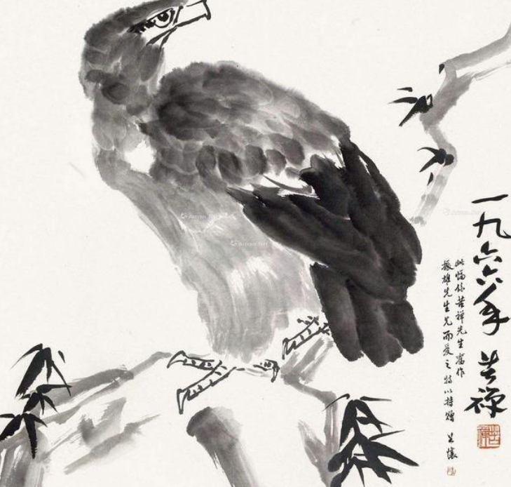 齐白石画的两只老鹰,一只卖了9890万元,另一只却卖出425亿天价