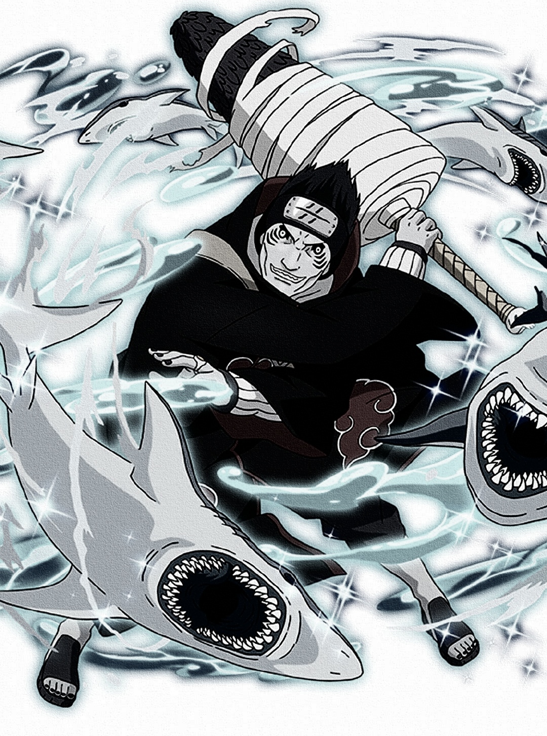 (火影壁纸)这样的晓组织你爱了吗?黑白风格