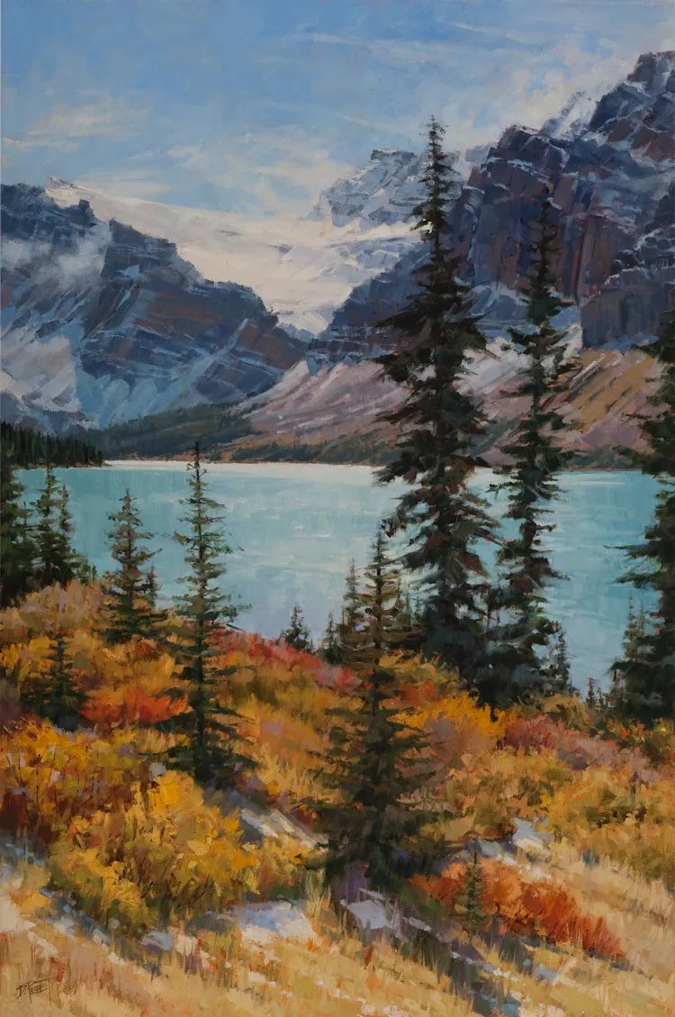 她的风景油画清新自然,浪漫且又淳朴