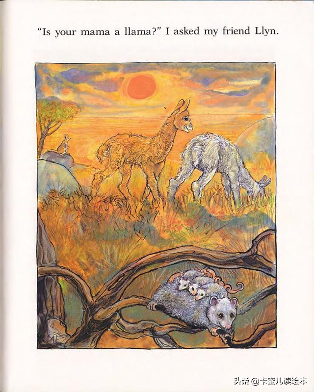 英文有声绘本《Is Your Mama a Llama》你的妈妈是羊驼吗？