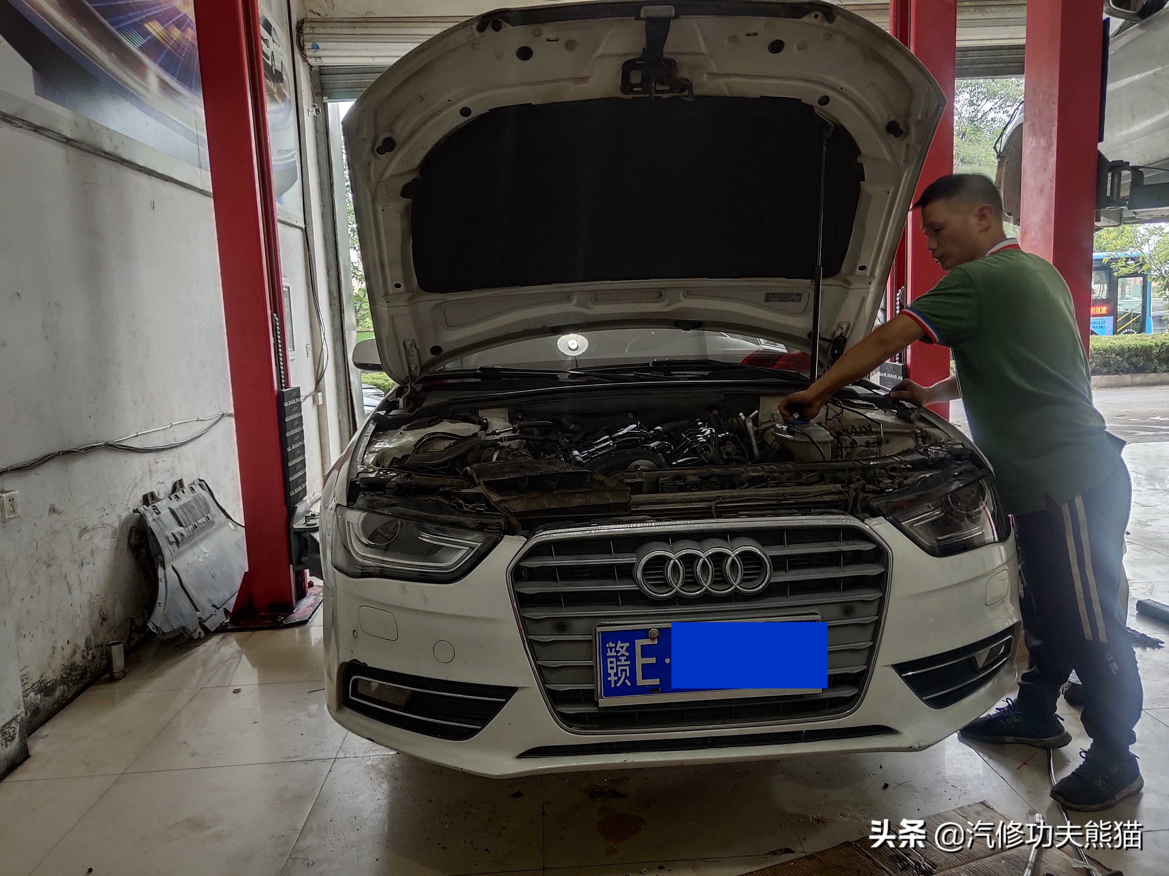 江西车友奥迪A4L严重烧机油500公里一升忍无可忍来永康解决
