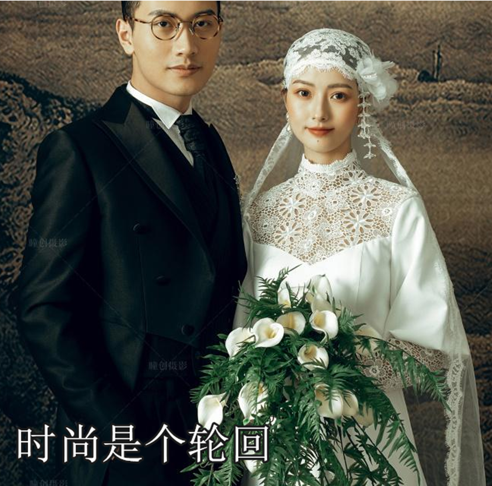 80年代婚纱照保守，90年代浓浓“影楼风”，你最钟意哪款婚纱照？
