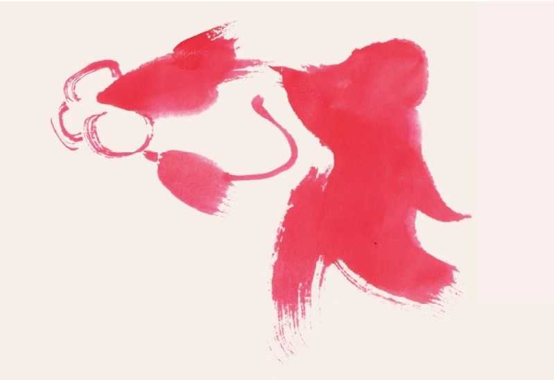 零基础水族的画法：怎么样用双勾发画金鱼鲤鱼？学会几分钟一幅画