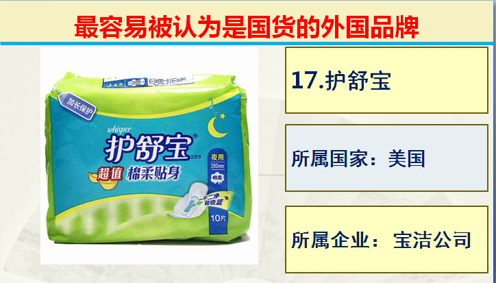 玉兰油是哪个国家的品牌，常见的50个被认为国产的品牌