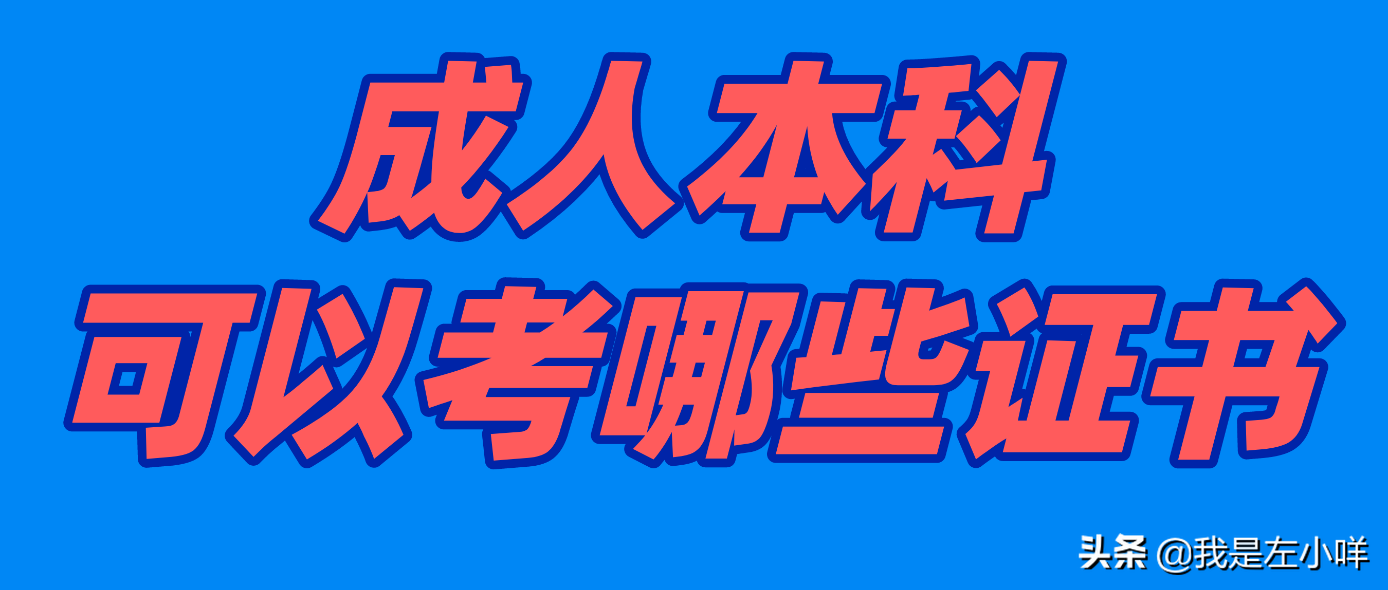 成人本科可以考哪些证书