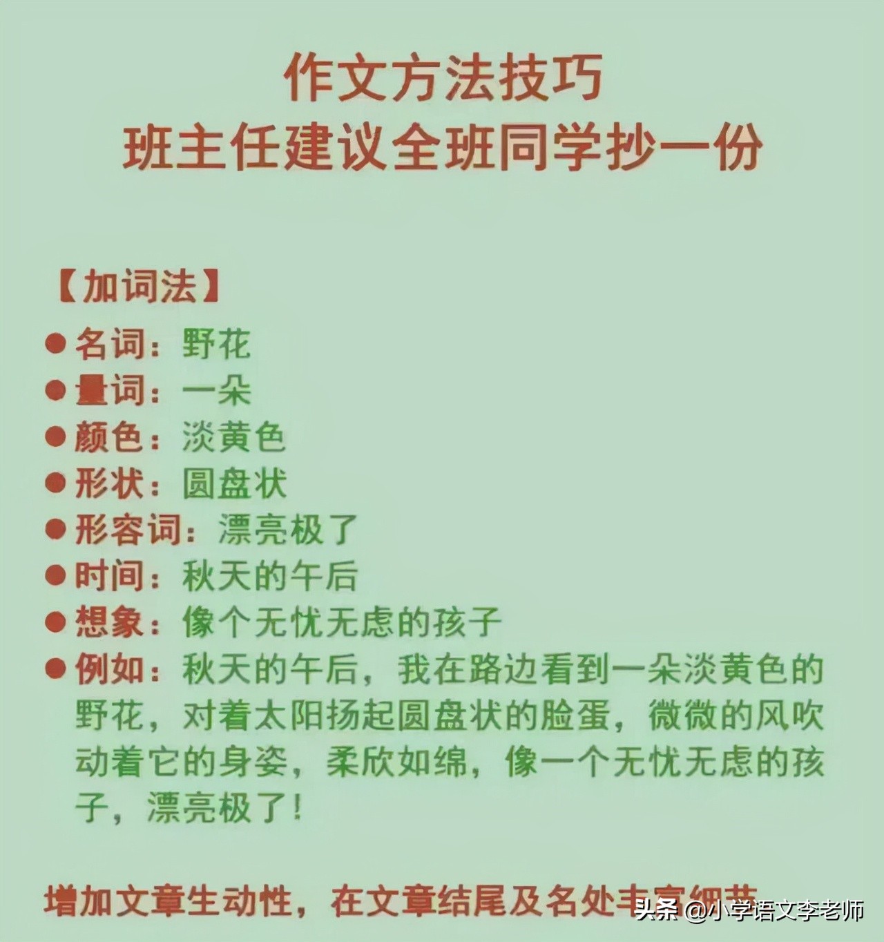 小学语文老师用心整理，将写作框架编成万能公式，果断收藏