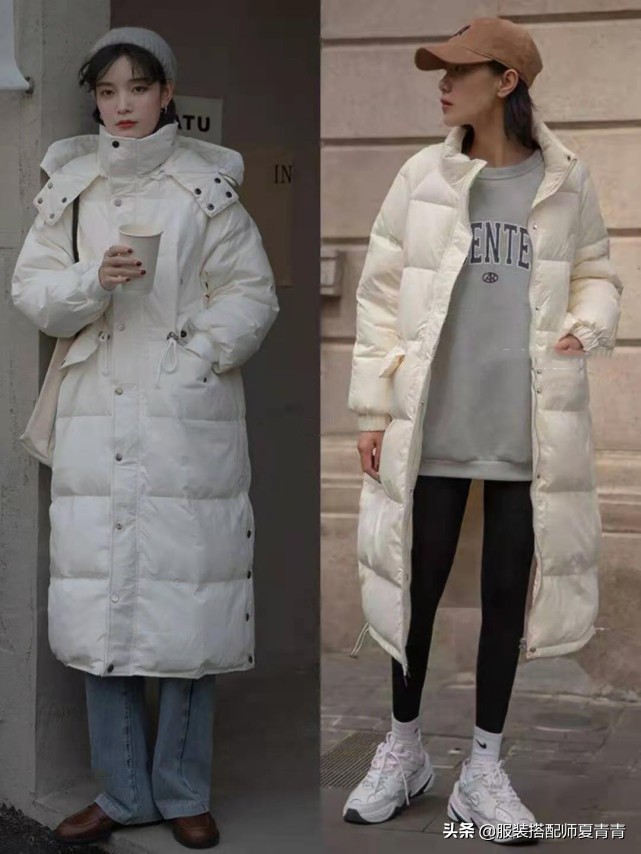 米白色羽绒服搭配图片(不懂羽绒服) - 赤虎壹号