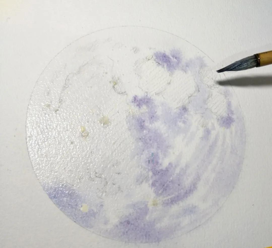 月球表面怎么画 素描图片
