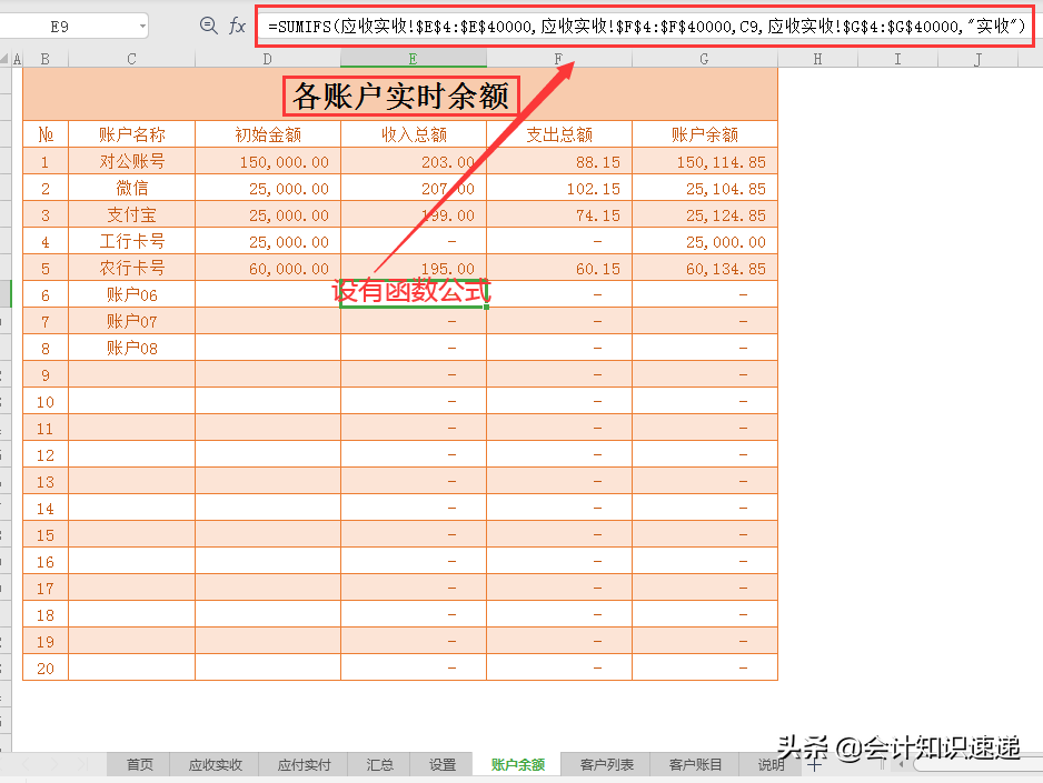 月薪3w的总监自做的往来账管理系统，内有函数公式，可直接使用