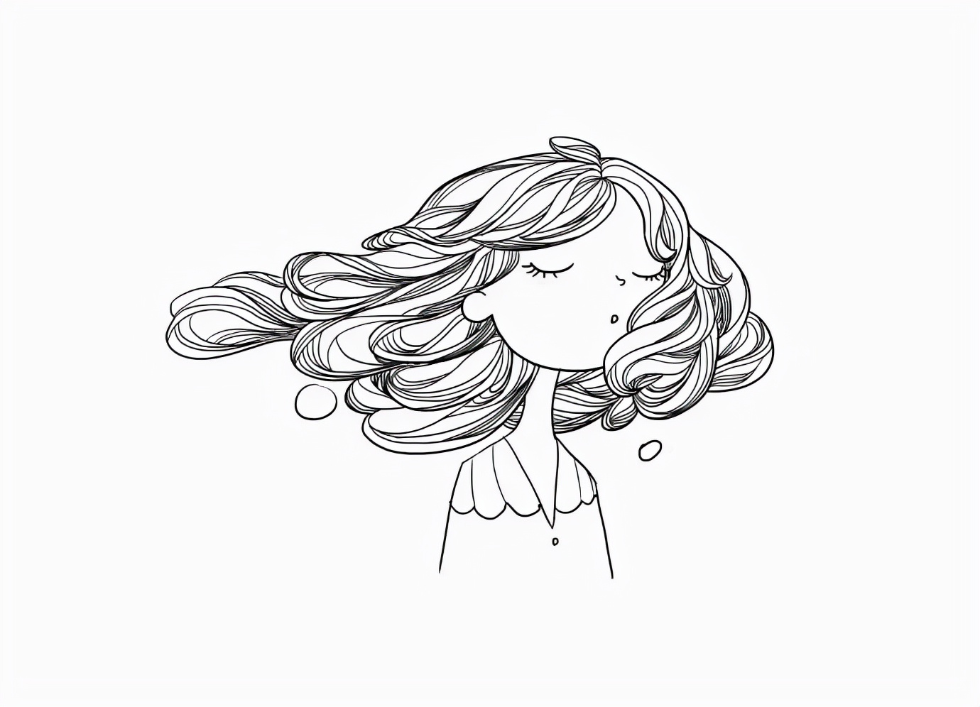 3分钟教会你超简单可爱又清新的小女孩简笔画,这波教程附步骤图