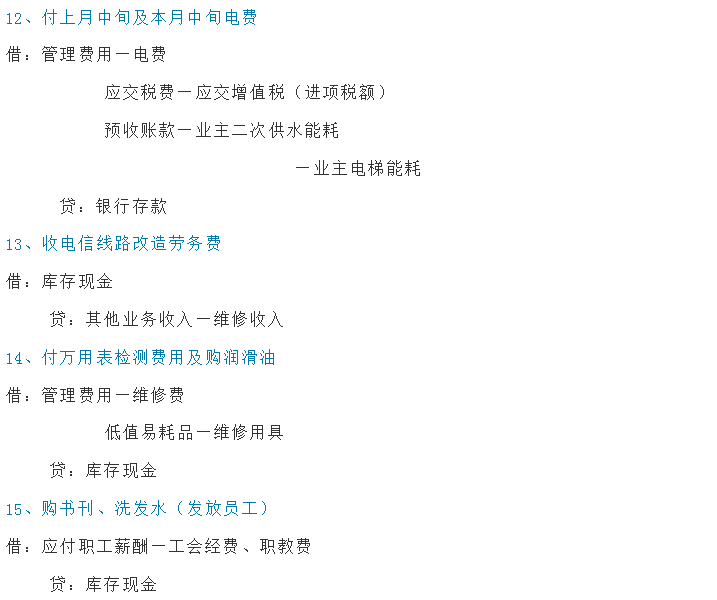 会计最不该错过的资料：物业会计核算细则+全套会计分录，速收