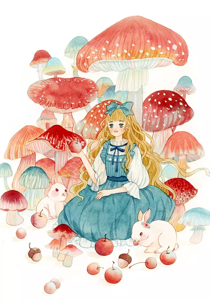 镜花水月，插画师用一支水彩笔画出一个梦想王国！