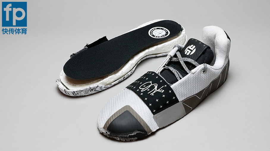 依然全掌BOOST+全掌支撑板！哈登3拆解报告