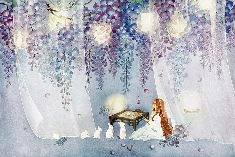 镜花水月，插画师用一支水彩笔画出一个梦想王国！