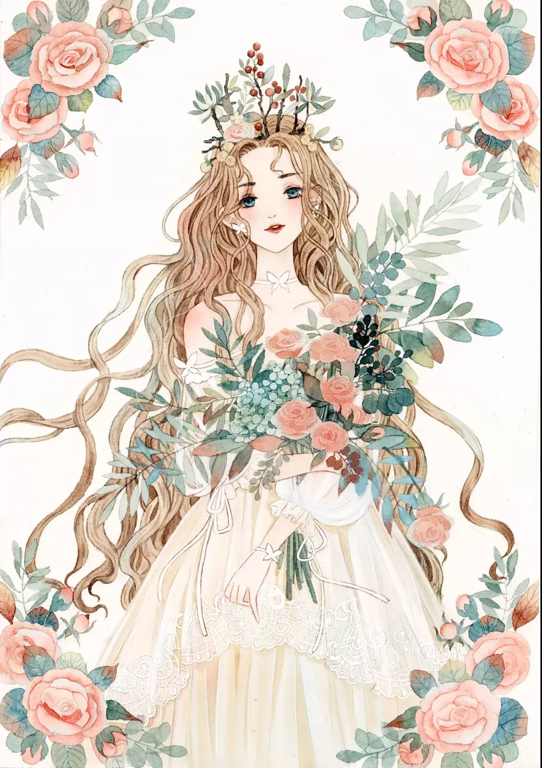 镜花水月，插画师用一支水彩笔画出一个梦想王国！