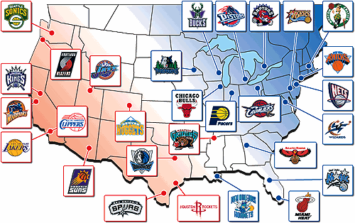 nba东部分区有哪些队(关于NBA队伍分区你所不知道的。)
