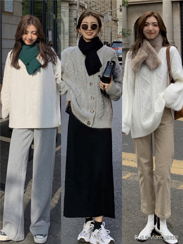 换季不知道怎么穿？快看韩系的9套毛衣搭配，洋气又保暖，好美