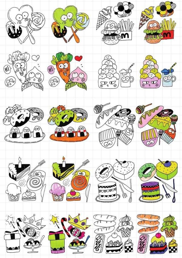 零基础手帐简笔画画法教程：五种手帐简笔画，收藏起来留着画！