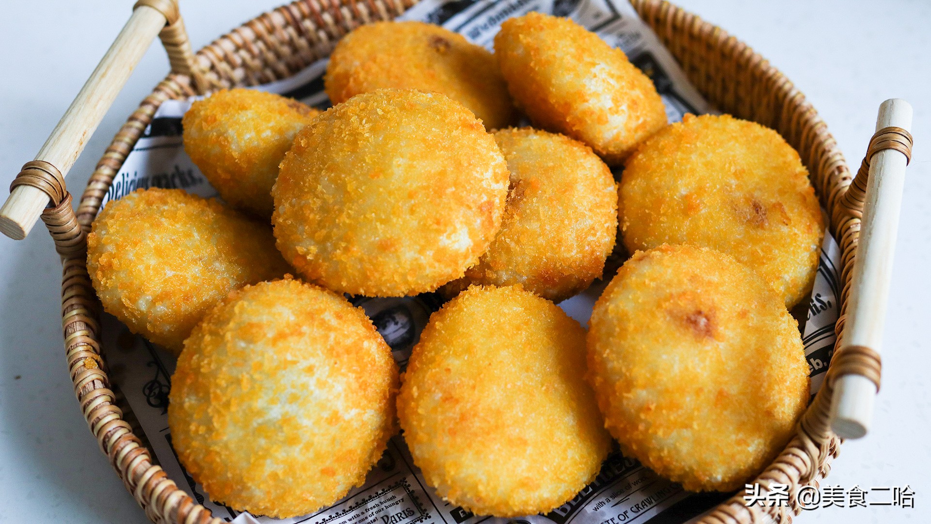 复刻早餐店油炸糕：脆皮、空心、饱满，原来技巧这么简单