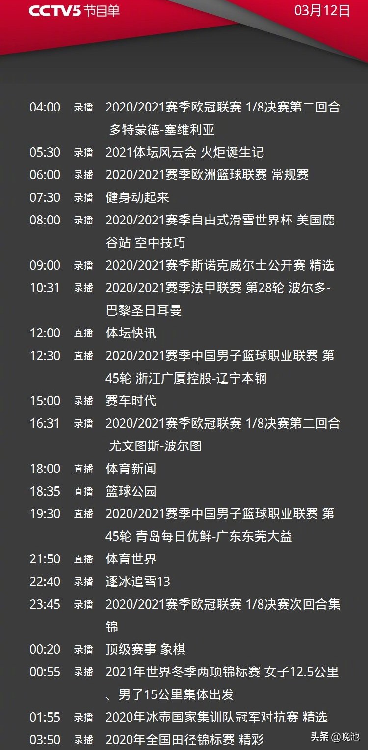 2020赛季cba在哪里看(CCTV5直播CBA广东男篮 辽篮战广厦 篮球公园，5 冰球)