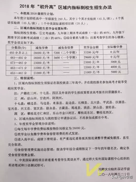 2018锦江区青羊区“区内直升”政策，2019届的初三学子请参考