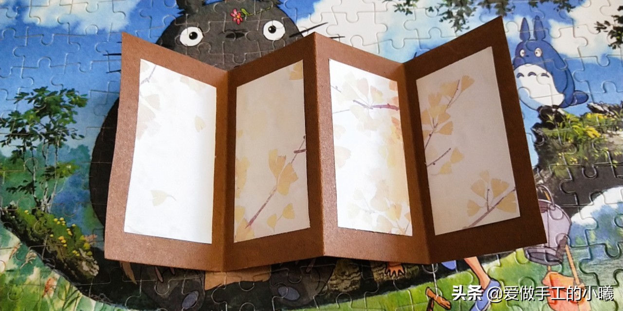 卡纸加彩纸，只需3步，教你做出简单别致的屏风书签