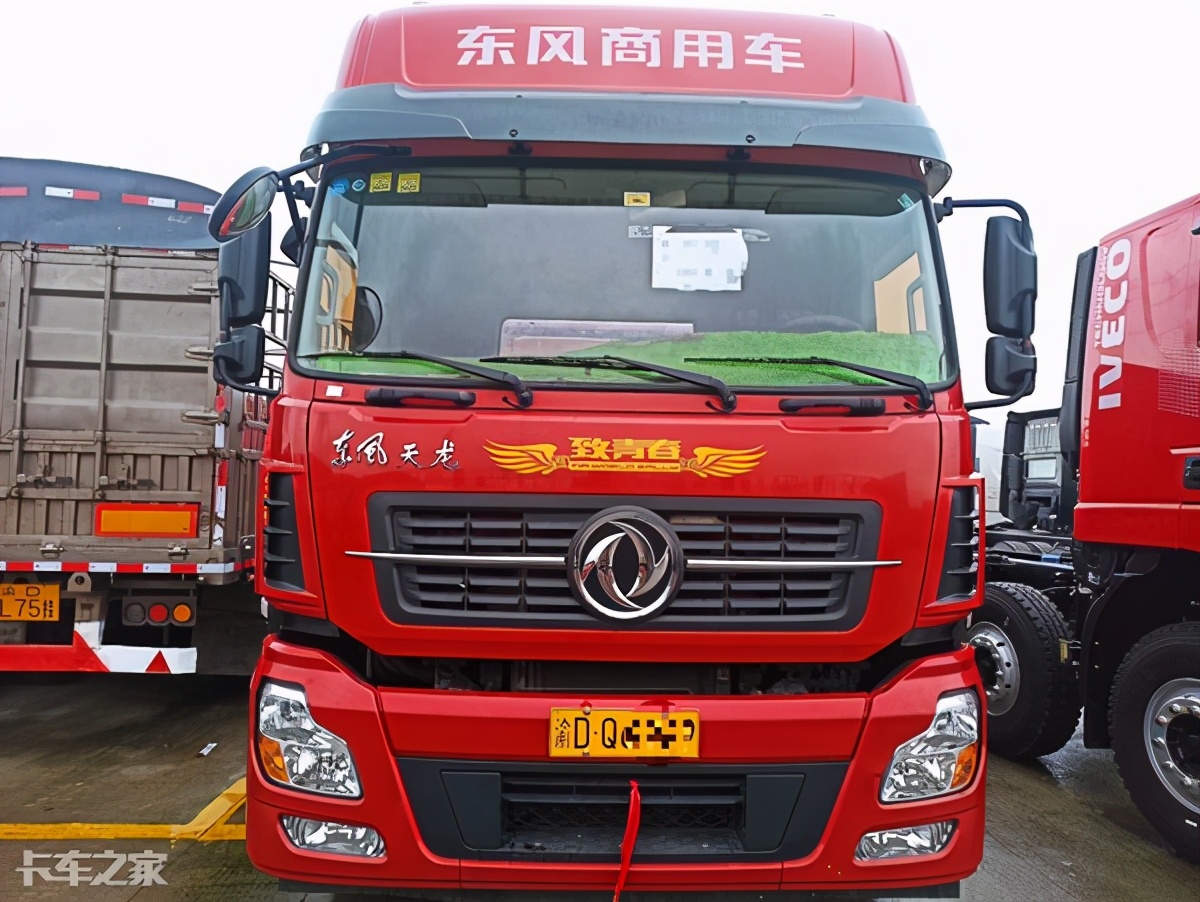 520马力+法士特12挡，实拍东风天龙二手牵引车，车况值得买