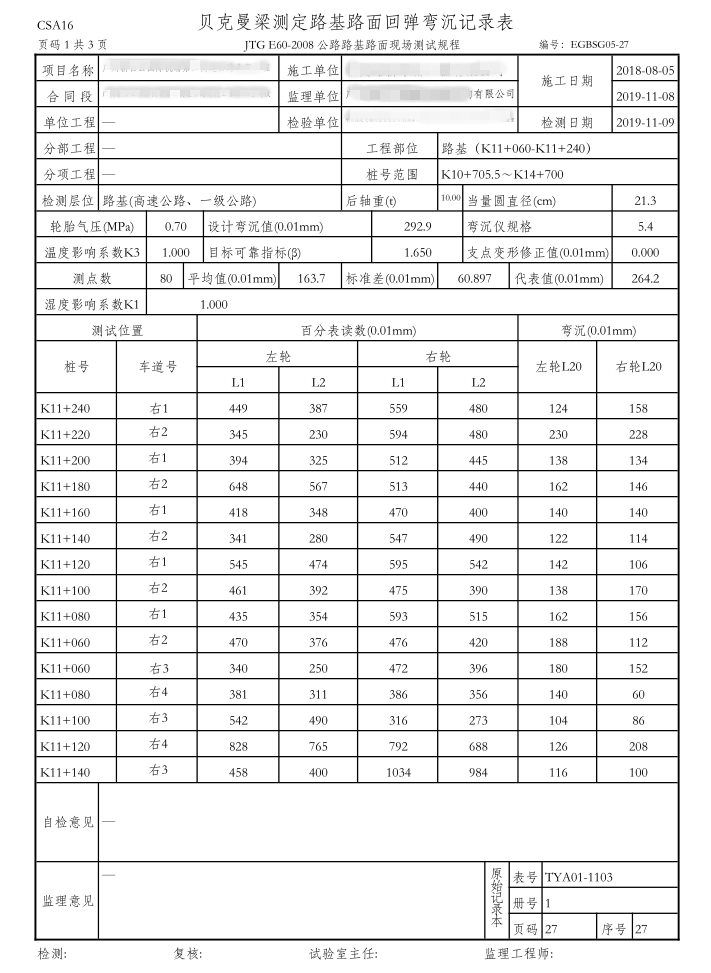 簡(jiǎn)析施工過(guò)程中路基路面彎沉值檢測(cè)常用方法（貝克曼梁法）